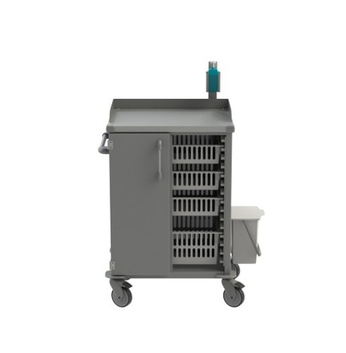 Zákrokový zdravotnický vozík 01 je vozík na zdravotnické zákroky. Vzorová sestava vozíku pro zdravotnické zákroky. Produkt lze upravit podle požadavků a potřeb zákazníka. Vybavení vozíku na obrázku viz popis níže.